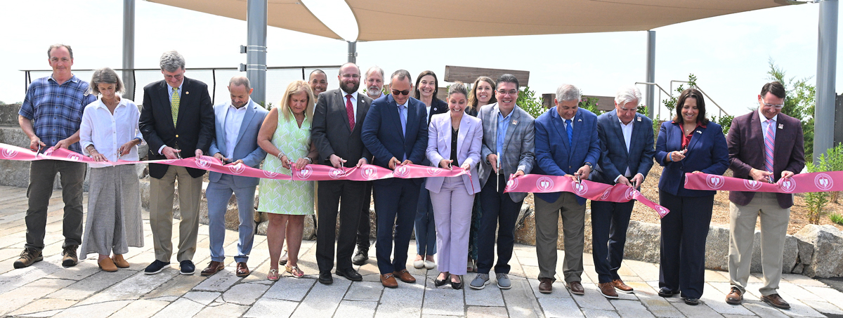 University, state and local officials cut a ceremonial ribbon to celebrate the completion of $4.4 million in capital improvements at the Gloucester Marine Station on June 12, 2026